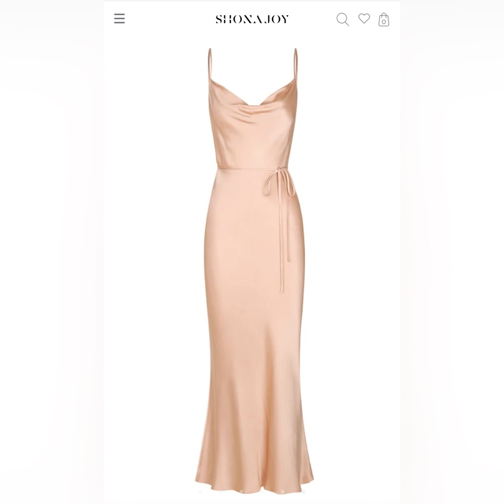 Shona Joy - LA LUNE BIAS COWL MIDI DRESS (NWT)